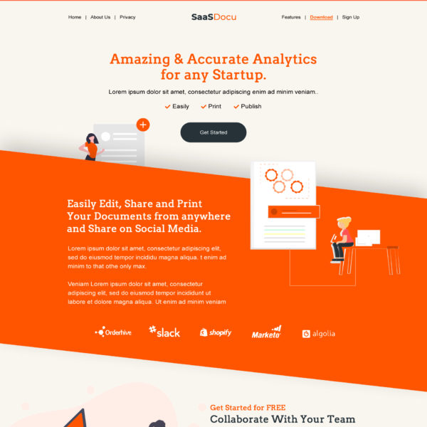 Corporate Saas Landing Page Template