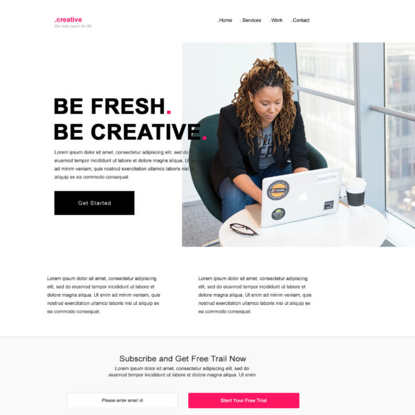 Creative Landing Page Template
