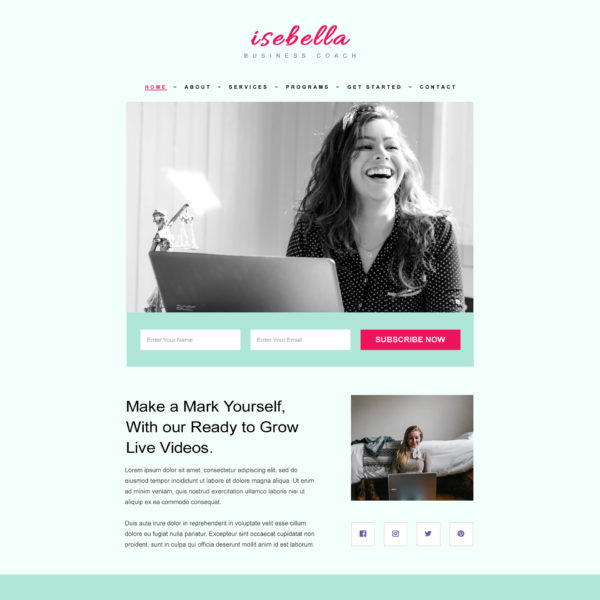 Influencer Landing Page Template