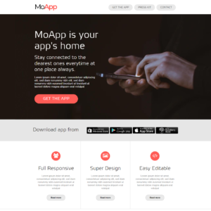 Mobile App Landing Page Template