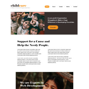 Non Profit Fundraising Html Bootstrap Landing page Template
