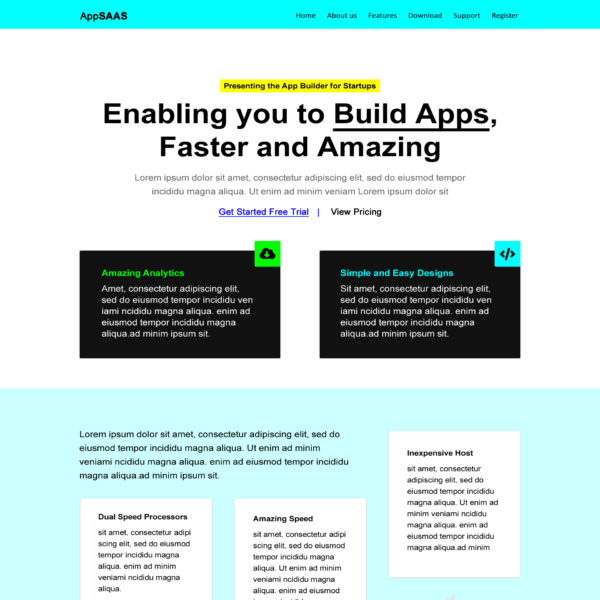 Ready to Use Saas Landing Page